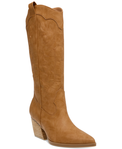 Dv Dolce Vita Women's Kindred Tall Pull-on Cowboy Western Boots In Tan