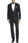 Hart Schaffner Marx New York Classic Fit Black Wool Tuxedo In Black
