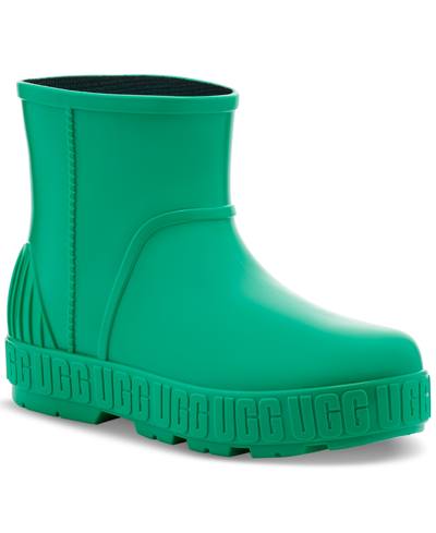 Ugg Drizlita Genuine Shearling Lined Rain Boot In Green