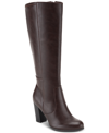 Style & Co Style Co Womens Addyy Knee High Dress Boots Created For Macys Regular Wide Extra Wide Calf In Chocolate