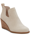 Toms Kallie Womens Suede Cut Out Wedge Boots In Sahara