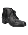 Easy Street Becker Womens Faux Leather Ankle Booties In Black