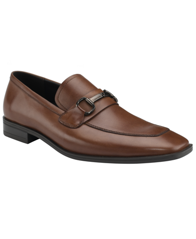 Calvin Klein Men's Malcome Casual Slip-on Loafers In Tan Leather
