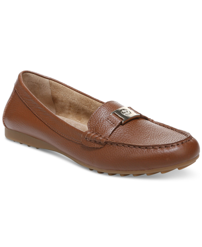 Giani Bernini Women's Dailyn Memory Foam Slip On Loafers, Created For Macy's In Brown Leather