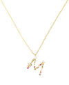 GIRLS CREW FLUTTERFLY STONE INITIAL NECKLACE