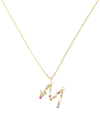 Girls Crew Flutterfly Stone Initial Necklace In Gold-plated- M