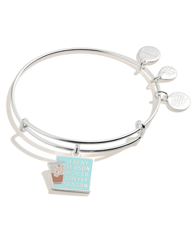 Alex And Ani Women's Every Season Is Iced Coffee Charm Bangle In Blue