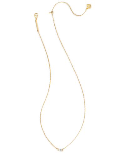 KENDRA SCOTT 14K GOLD-PLATED BAGUETTE-CRYSTAL 19" ADJUSTABLE PENDANT NECKLACE