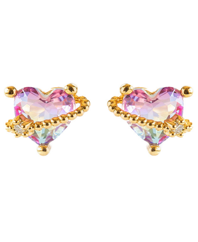 Girls Crew Kids' In Love Stud Earring In Gold-plated