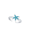 AND NOW THIS TURQUOISE CUBIC ZIRCONIA STARFISH TOE RING