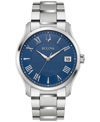Bulova Men's Wilton Blue Dial Watch In Silver-tone
