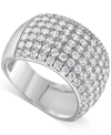 Macy's Diamond Multirow Cluster Statement Ring (2 Ct. T.w.) In 14k Gold In White Gold