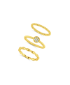 AND NOW THIS CUBIC ZIRCONIA TRIPLE BAND RING, SET OF 3