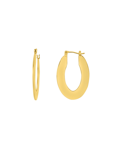 And Now This High Polished Oval Hoop Earring In Gold Plated