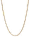 Macy's Double-sided Cuban Link 20" Chain Necklace (4.5mm) In 10k Two-tone Gold In Two-tone