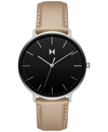 MVMT MEN'S LEGACY SLIM BROWN LEATHER STRAP WATCH 42MM