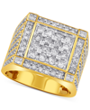 MACY'S MEN'S DIAMOND CLUSTER RING (3 CT. T.W.) RING IN 10K GOLD