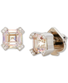 Kate Spade Pave & Square Cubic Zirconia Stud Earrings In Clear/silver.