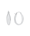 AND NOW THIS HIGH POLISHED OVAL HOOP EARRING