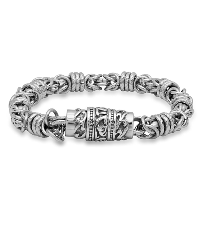 Steeltime Cluster Chain Bracelet In Silver-tone