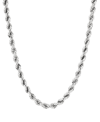 Macy's Evergreen Rope Link 24" Chain Necklace (5.3mm) In 10k White Gold In White Gold