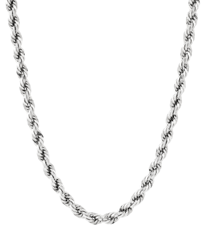 Macy's Evergreen Rope 26" Chain Necklace (5.3mm) In 10k White Gold