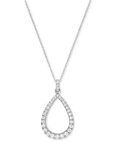 Macy's Diamond Graduated Open Teardrop 18" Pendant Necklace (5/8 Ct. T.w.) In 14k White Gold Or 14k Yellow