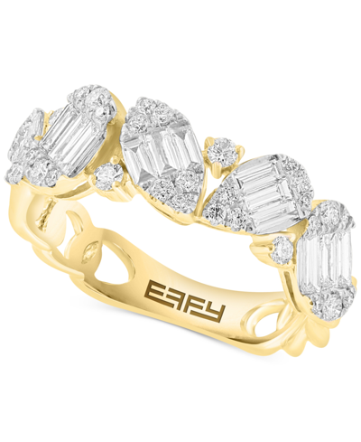 Effy Collection Effy Diamond Multi-cluster Statement Ring (1 Ct. T.w.) In 14k Yellow Gold
