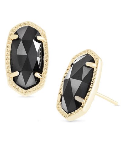 Kendra Scott Stone Stud Earrings In Black