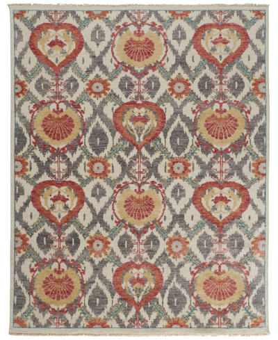 Simply Woven Beall R6712 7'9" X 9'9" Area Rug In Orange