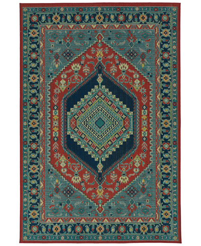 Tamara Day Lee Boulevard Tdl01 5' X 7'6" Outdoor Area Rug In Red