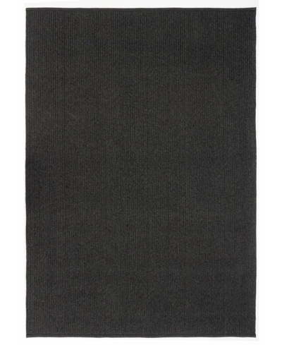 Liora Manne Calais Solid 7'6" X 9'6" Outdoor Area Rug In Charcoal