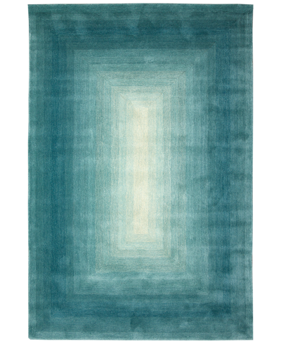 Liora Manne Tivoli Dream Border 5' X 7'6" Area Rug In Aqua