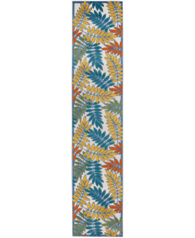 Nourison Aloha Alh18 2'3" X 10' Runner Rug In Ivory