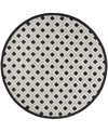 Nourison Aloha Alh26 7'10" X 7'10" Round Outdoor Area Rug In Black