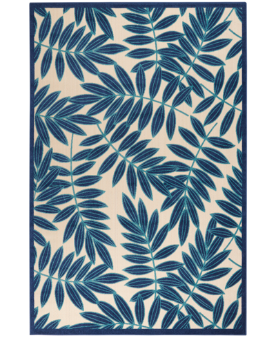 Nourison Aloha Alh18 6' X 9' Outdoor Area Rug In Navy