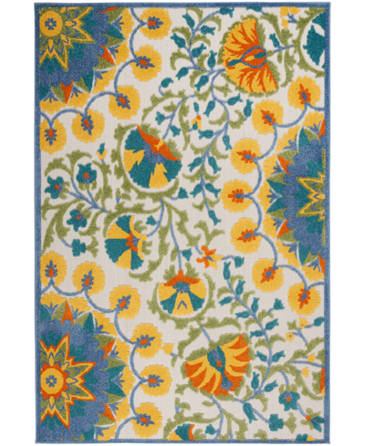 Nourison Aloha Alh22 3'6" X 5'6" Outdoor Area Rug In Multi