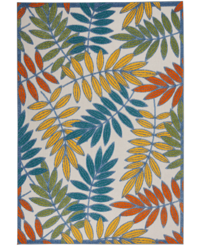 Nourison Aloha Alh18 6' X 9' Outdoor Area Rug In Ivory