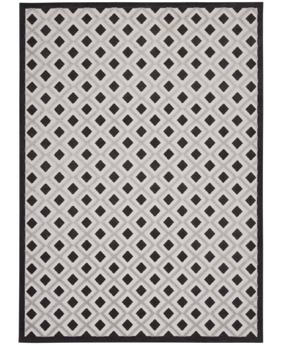 Nourison Aloha Alh26 7' X 10' Outdoor Area Rug In Black