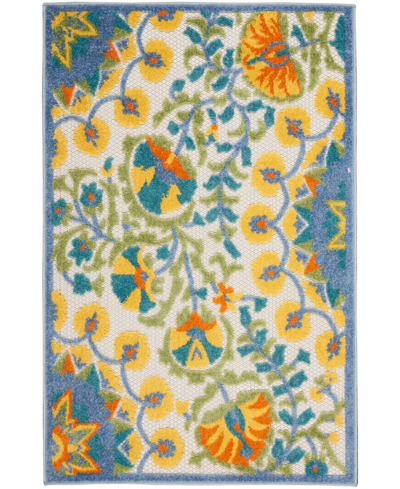 Nourison Aloha Alh22 2'8" X 4' Outdoor Area Rug In Multi