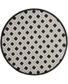Shop Nourison Aloha Alh26 5'3" X 5'3" Round Outdoor Area Rug In Black