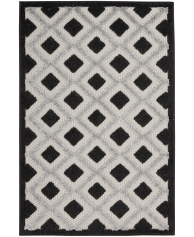 Nourison Aloha Alh26 2'8" X 4' Outdoor Area Rug In Black