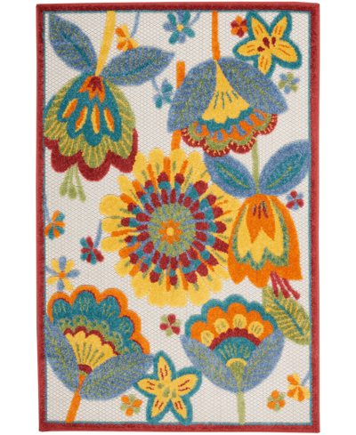 Nourison Aloha Alh25 2'8" X 4' Outdoor Area Rug In Multi