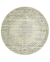 Km Home Closeout!  Cantu 3563 5'3" X 5'3" Round Area Rug In Beige