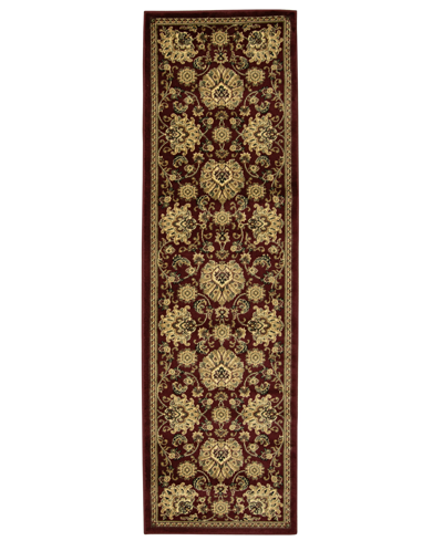 Km Home Closeout!  Umbria 450 2'2" X 7'7" Runner Area Rug In Burgundy