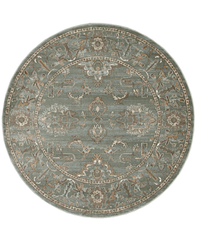 Km Home Closeout!  Cantu 3562 5'3" X 5'3" Round Area Rug In Green