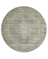 Km Home Closeout!  Cantu 3563 5'3" X 5'3" Round Area Rug In Green