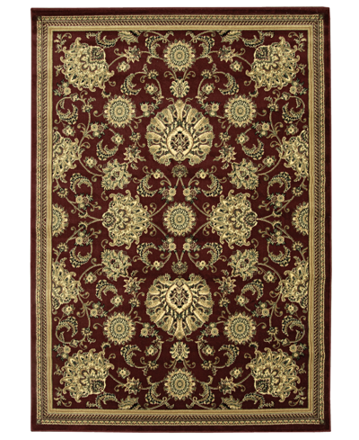 Km Home Closeout!  Umbria 450 3'3" X 4'11" Area Rug In Burgundy