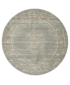Km Home Closeout!  Cantu 3563 5'3" X 5'3" Round Area Rug In Gray