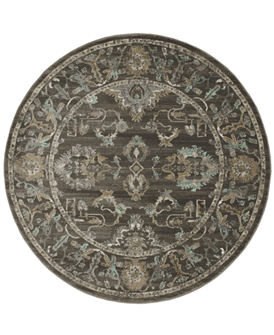 Km Home Closeout!  Cantu 3562 5'3" X 5'3" Round Area Rug In Brown